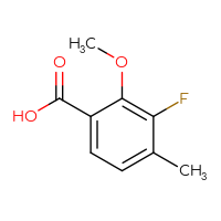 Chemical structure of 3-fluoro-2-methoxy-4-methylbenzoic acid - CSSB00010768532