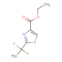 Chemical structure of ethyl 2-(1,1-difluoroethyl)-1,3-thiazole-4-carboxylate - CSSB00039330877