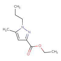 Chemical structure of ethyl 5-methyl-1-propyl-1H-pyrazole-3-carboxylate - CSSB00020601517
