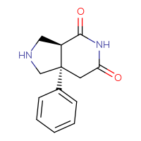 Chemical structure of (3aS,7aR)-7a-phenyl-octahydro-1H-pyrrolo[3,4-c]pyridine-4,6-dione - CSSB00132311445