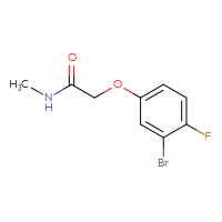 Chemical structure of 2-(3-bromo-4-fluorophenoxy)-N-methylacetamide - CSSB00013207661