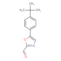 Chemical structure of 5-(4-tert-butylphenyl)-1,3-oxazole-2-carbaldehyde - CSSB00103163458