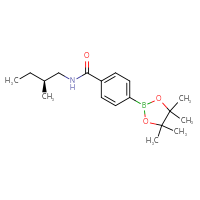 Chemical structure of N-[(2S)-2-methylbutyl]-4-(4,4,5,5-tetramethyl-1,3,2-dioxaborolan-2-yl)benzamide - CSSB03567109197