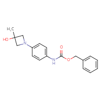 Chemical structure of benzyl N-[4-(3-hydroxy-3-methylazetidin-1-yl)phenyl]carbamate - CSSB06744502216