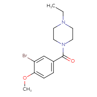 Chemical structure of 1-(3-bromo-4-methoxybenzoyl)-4-ethylpiperazine - CSSB00000609261