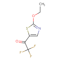 Chemical structure of 1-(2-ethoxy-1,3-thiazol-5-yl)-2,2,2-trifluoroethan-1-one - CSSB02496269879