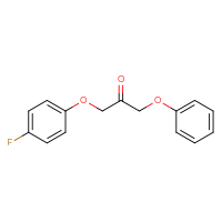 Chemical structure of 1-(4-fluorophenoxy)-3-phenoxypropan-2-one - CSSB15071671333