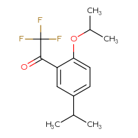 Chemical structure of 2,2,2-trifluoro-1-[5-(propan-2-yl)-2-(propan-2-yloxy)phenyl]ethan-1-one - CSSB21103686495