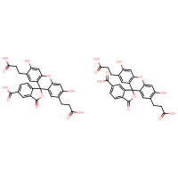 Chemical structure of 2',7'-bis(2-carboxyethyl)-3',6'-dihydroxy-3-oxo-3H-spiro[2-benzofuran-1,9'-xanthene]-5-carboxylic acid; 2',7'-bis(2-carboxyethyl)-3',6'-dihydroxy-3-oxo-3H-spiro[2-benzofuran-1,9'-xanthene]-6-carboxylic acid - CSSB00161188511