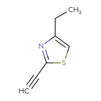 Chemical structure of 4-ethyl-2-ethynyl-1,3-thiazole - CSSB00011105056