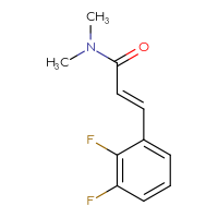 Chemical structure of (2E)-3-(2,3-difluorophenyl)-N,N-dimethylprop-2-enamide - CSSB13073468931