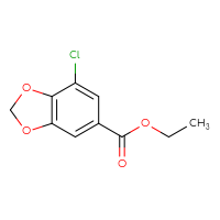Chemical structure of ethyl 7-chloro-2H-1,3-benzodioxole-5-carboxylate - CSSB00000246240