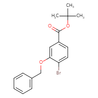 Chemical structure of tert-butyl 3-(benzyloxy)-4-bromobenzoate - CSSB00010199710