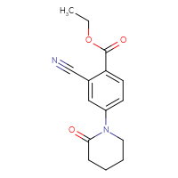 Chemical structure of ethyl 2-cyano-4-(2-oxopiperidin-1-yl)benzoate - CSSB00020651509