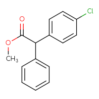 Chemical structure of methyl 2-(4-chlorophenyl)-2-phenylacetate - CSSB00102567851