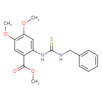 Chemical structure of methyl 2-[(benzylcarbamothioyl)amino]-4,5-dimethoxybenzoate - CSSB00025738197