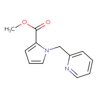 Chemical structure of methyl 1-[(pyridin-2-yl)methyl]-1H-pyrrole-2-carboxylate - CSSB02141597267