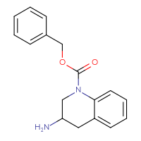 Chemical structure of benzyl 3-amino-1,2,3,4-tetrahydroquinoline-1-carboxylate - CSSB00022728607