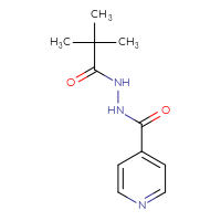 Chemical structure of N'-(2,2-dimethylpropanoyl)pyridine-4-carbohydrazide - CSSB00000001436