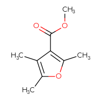 Chemical structure of methyl 2,4,5-trimethylfuran-3-carboxylate - CSSB00000240913