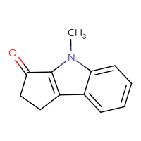 Chemical structure of 4-methyl-1H,2H,3H,4H-cyclopenta[b]indol-3-one - CSSB00010256263