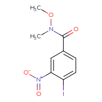 Chemical structure of 4-iodo-N-methoxy-N-methyl-3-nitrobenzamide - CSSB02521346171