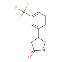 Chemical structure of 4-[3-(trifluoromethyl)phenyl]pyrrolidin-2-one - CSSB00006009709