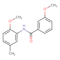 Chemical structure of 3-methoxy-N-(2-methoxy-5-methylphenyl)benzamide - CSSB00028013351