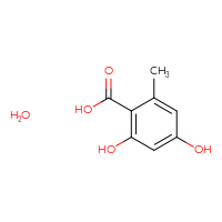Chemical structure of 2,4-dihydroxy-6-methylbenzoic acid hydrate - CSSB00138411196