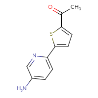 Chemical structure of 1-[5-(5-aminopyridin-2-yl)thiophen-2-yl]ethan-1-one - CSSB00010587201