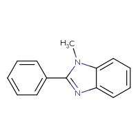 Chemical structure of 1-methyl-2-phenyl-1H-1,3-benzodiazole - CSSB00000011584