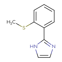 Chemical structure of 2-[2-(methylsulfanyl)phenyl]-1H-imidazole - CSSB00009875003