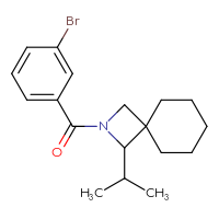 Chemical structure of 2-(3-bromobenzoyl)-1-(propan-2-yl)-2-azaspiro[3.5]nonane - CSSB02074540726