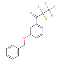 Chemical structure of 1-[3-(benzyloxy)phenyl]-2,2,3,3,3-pentafluoropropan-1-one - CSSB00010069343