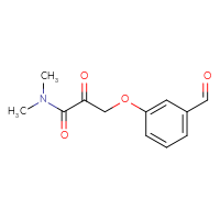Chemical structure of 3-(3-formylphenoxy)-N,N-dimethyl-2-oxopropanamide - CSSB21332854542