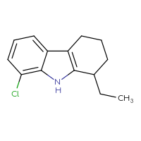 Chemical structure of 8-chloro-1-ethyl-2,3,4,9-tetrahydro-1H-carbazole - CSSB00102724833