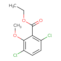 Chemical structure of ethyl 3,6-dichloro-2-methoxybenzoate - CSSB00010289011