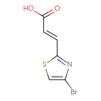 Chemical structure of (2E)-3-(4-bromo-1,3-thiazol-2-yl)prop-2-enoic acid - CSSB00121160040