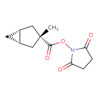Chemical structure of 2,5-dioxopyrrolidin-1-yl (1R,3r,5S)-3-methylbicyclo[3.1.0]hexane-3-carboxylate - CSSB06722349169