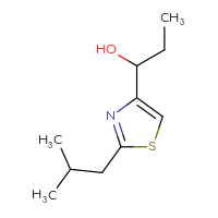 Chemical structure of 1-[2-(2-methylpropyl)-1,3-thiazol-4-yl]propan-1-ol - CSSB06750440464