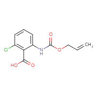 Chemical structure of 2-chloro-6-{[(prop-2-en-1-yloxy)carbonyl]amino}benzoic acid - CSSB00005847213