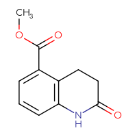 Chemical structure of methyl 2-oxo-1,2,3,4-tetrahydroquinoline-5-carboxylate - CSSB00020634729