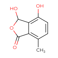 Chemical structure of 3,4-dihydroxy-7-methyl-1,3-dihydro-2-benzofuran-1-one - CSSB21224763737