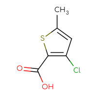 Chemical structure of 3-chloro-5-methylthiophene-2-carboxylic acid - CSSB00000089941