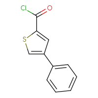 Chemical structure of 4-phenylthiophene-2-carbonyl chloride - CSSB00000067377