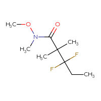 Chemical structure of 3,3-difluoro-N-methoxy-N,2,2-trimethylpentanamide - CSSB00022079653