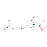 Chemical structure of 2-(2-acetamidoethyl)-4-methyl-1,3-thiazole-5-carboxylic acid - CSSB00019646112