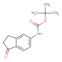 Chemical structure of tert-butyl N-(1-oxo-2,3-dihydro-1H-inden-5-yl)carbamate - CSSB00000759105