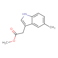 Chemical structure of methyl 2-(5-methyl-1H-indol-3-yl)acetate - CSSB00010513101