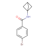 Chemical structure of N-{bicyclo[1.1.1]pentan-1-yl}-4-bromobenzamide - CSSB00112697815